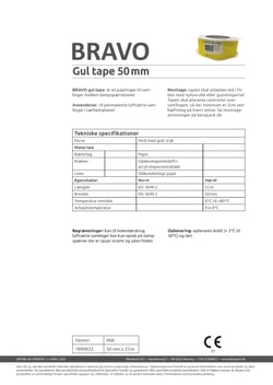 Bravo gul tape datablad