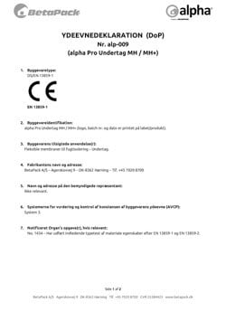 alpha Pro undertag MH DoP