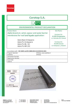 alpha basis vindspærre EPD