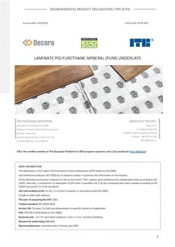 alpha prima gulvunderlag EPD