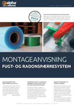 alpha fugt- og radonspærre montageanvisning
