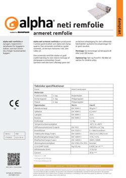alpha neti armeret remfolie datablad