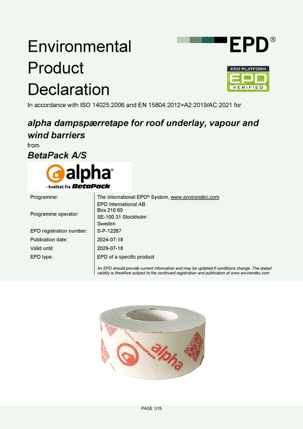 alpha universaltape EPD