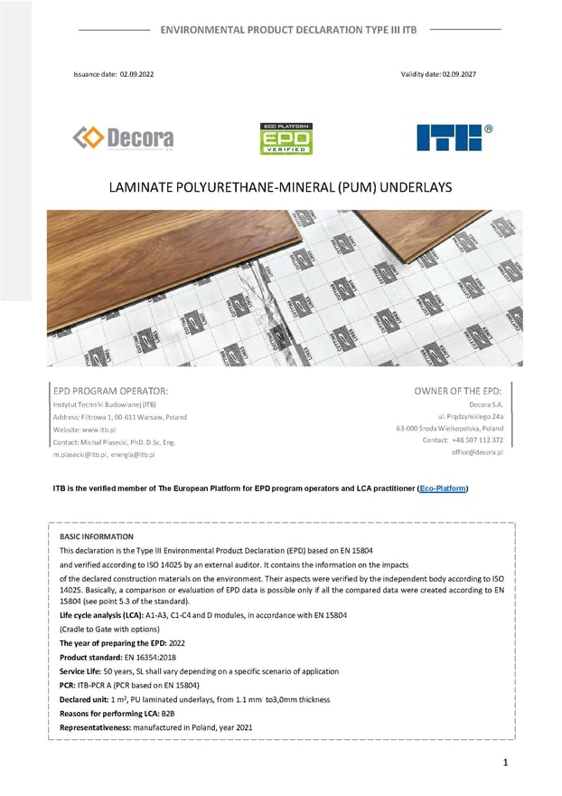 alpha LVT og vinyl EPD