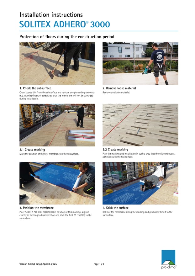 Solitex AdHero 3000 montageanvisning 