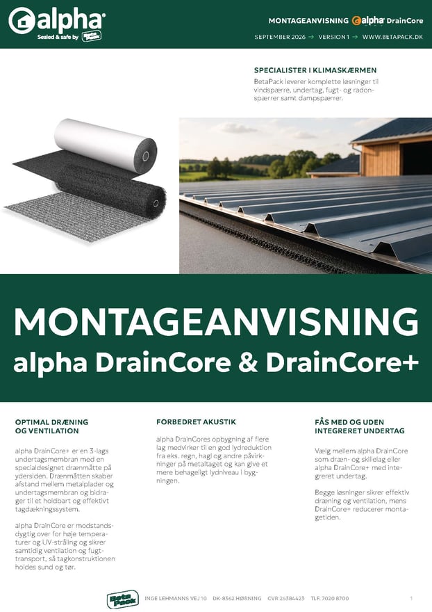 alpha DrainCore - Montageanvisning