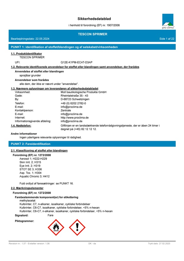 alpha sprayprimer sikkerhedsdatablad 