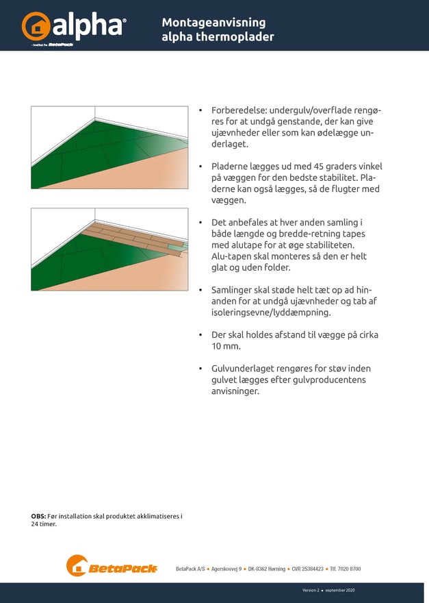 alpha thermoplader montageanvisning