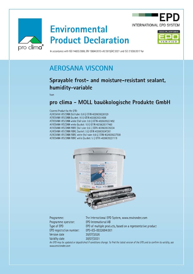 pro clima AEROSANA VISCONN - EPD international